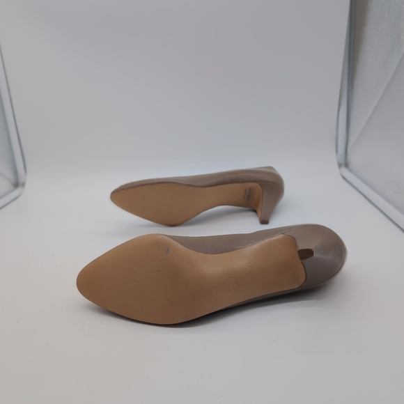 Vintage Naturalizer sz 7.5 Brown Leather Women's Heels Snake Print Accent - Picture 9 of 11